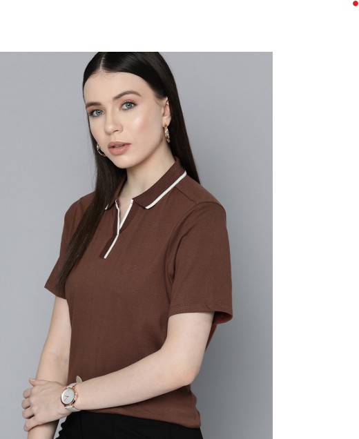 W13740 Ladies Collar T-Shirts Assorted