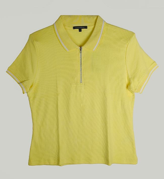 W13740 Ladies Collar T-Shirts Assorted