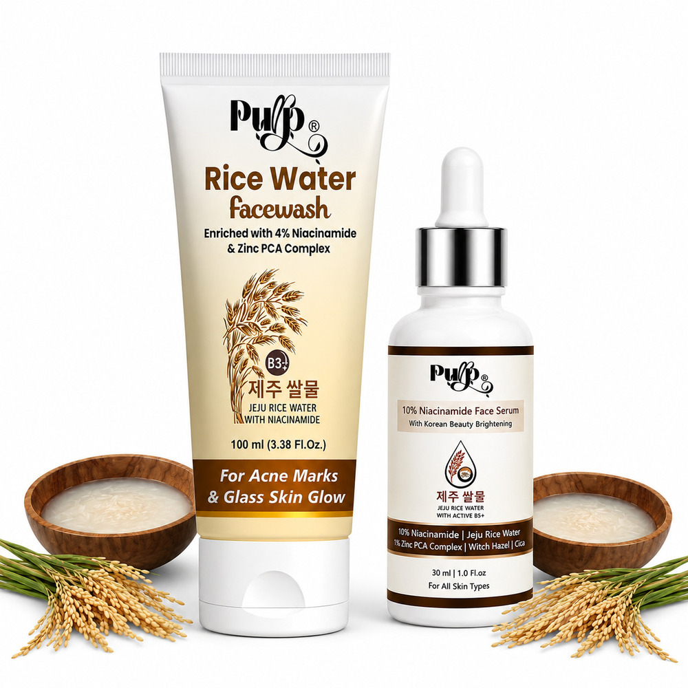 Rice Water & Niacinamide Facewash & Serum Combo - Age Group: Teens