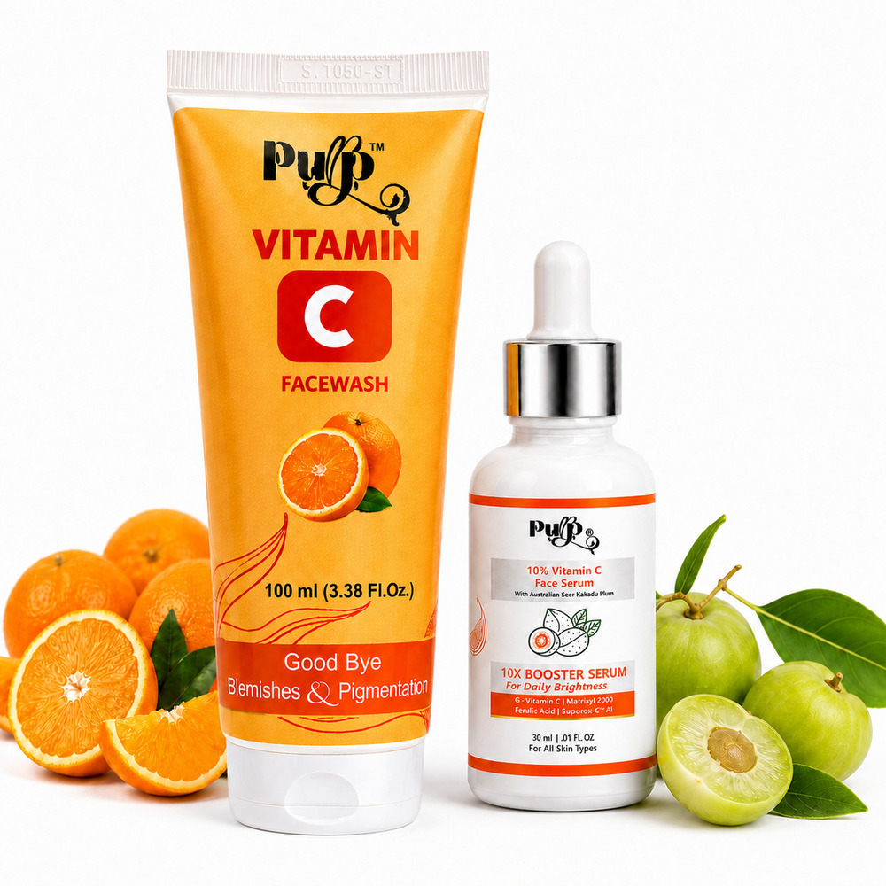 Vitamin C Facewash & Serum Combo - Age Group: Adults