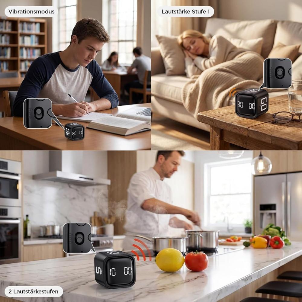 Digital Cube Timer With Usb Charging