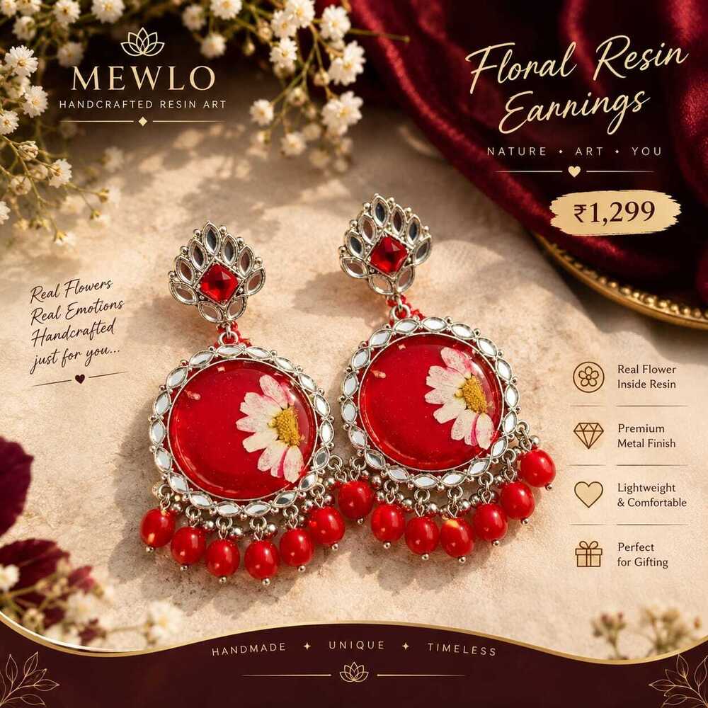 Floral Resin Earrings
