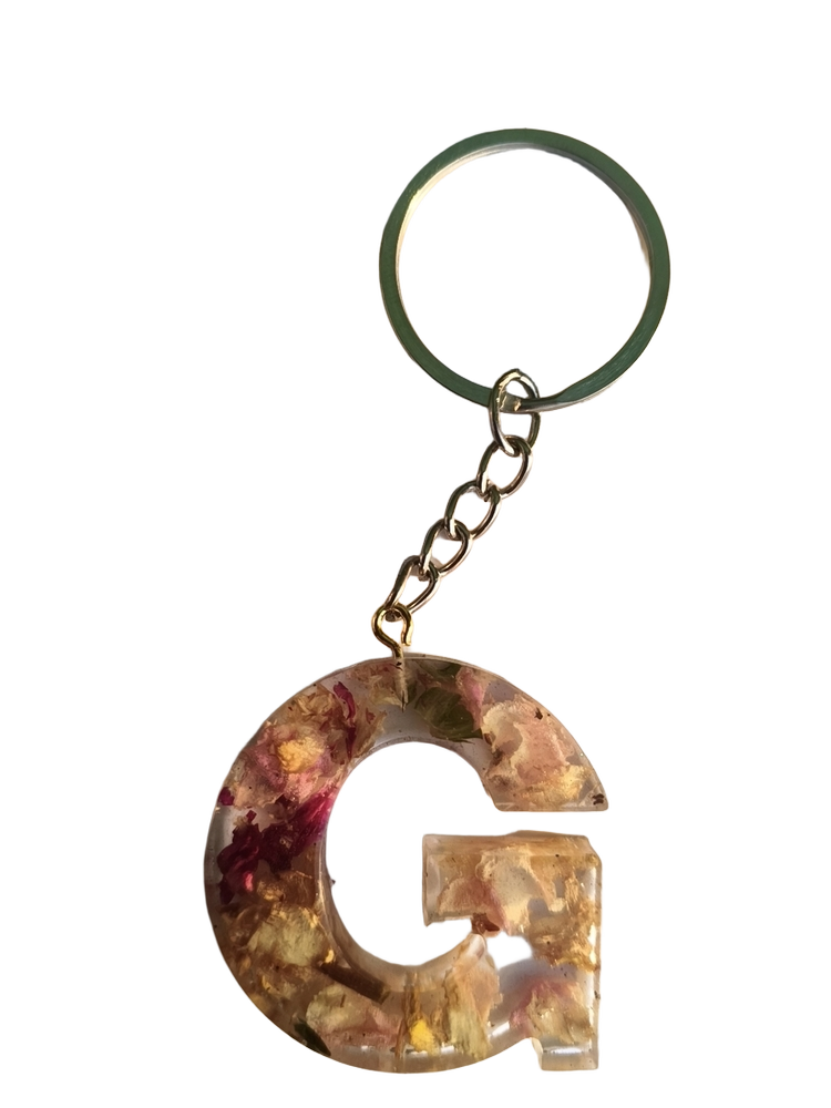 G-Shaped Flower Key Chain