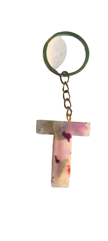 T Shape Stone Design Key Chain