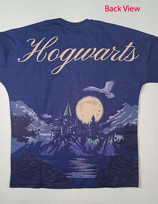 M11777 Harry Potter Mens Long Sleeve Printed T-Shirt - Color: Navy