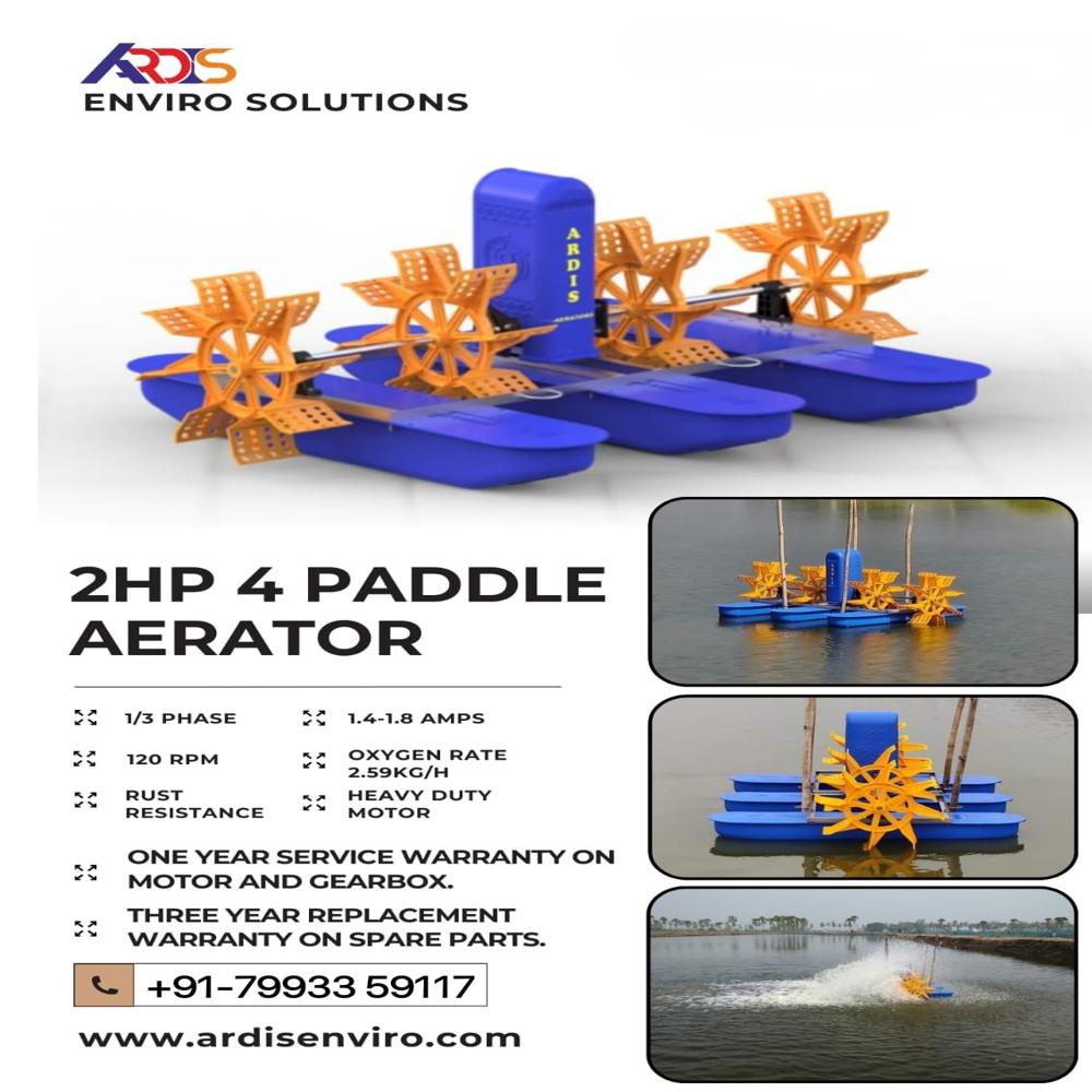 2 HP 4 Paddlle Wheel Aerator PHASE 1