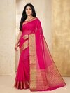 Organza saree with jaquard border