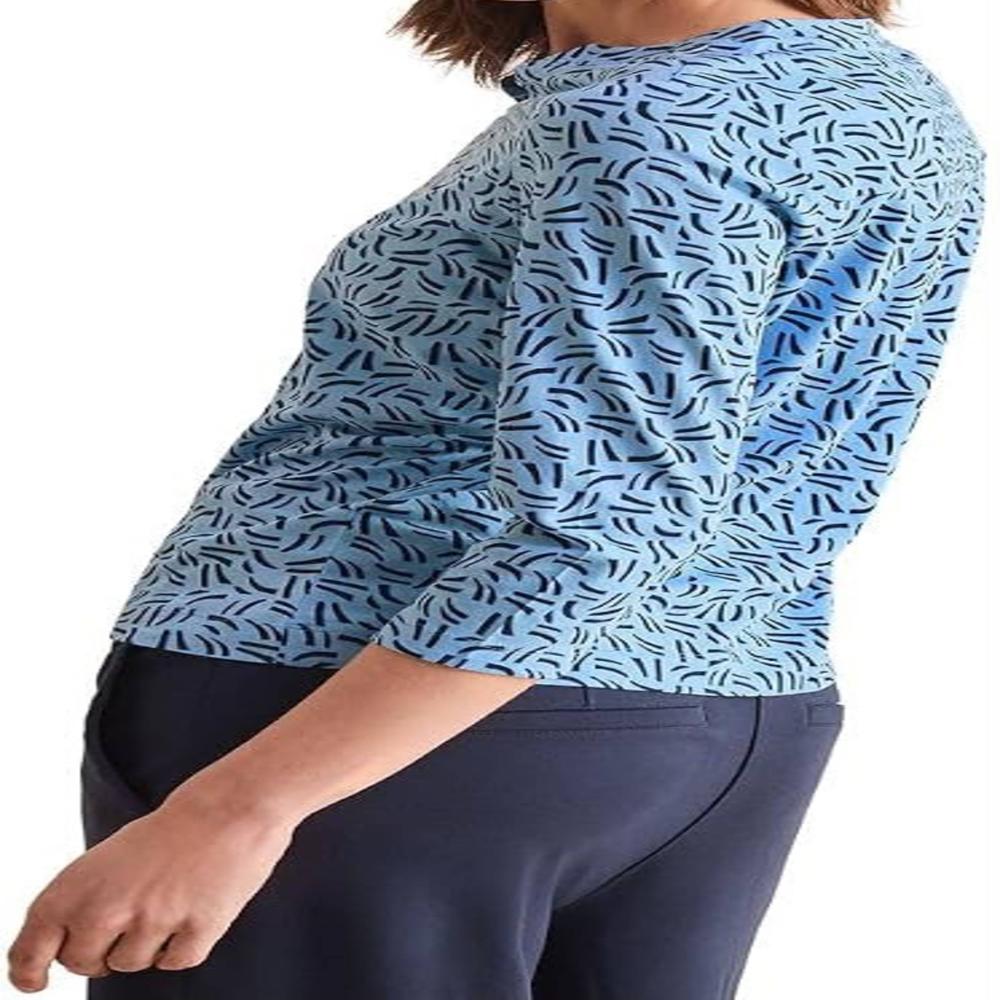 Export Surplus Womens Blue Printed Top