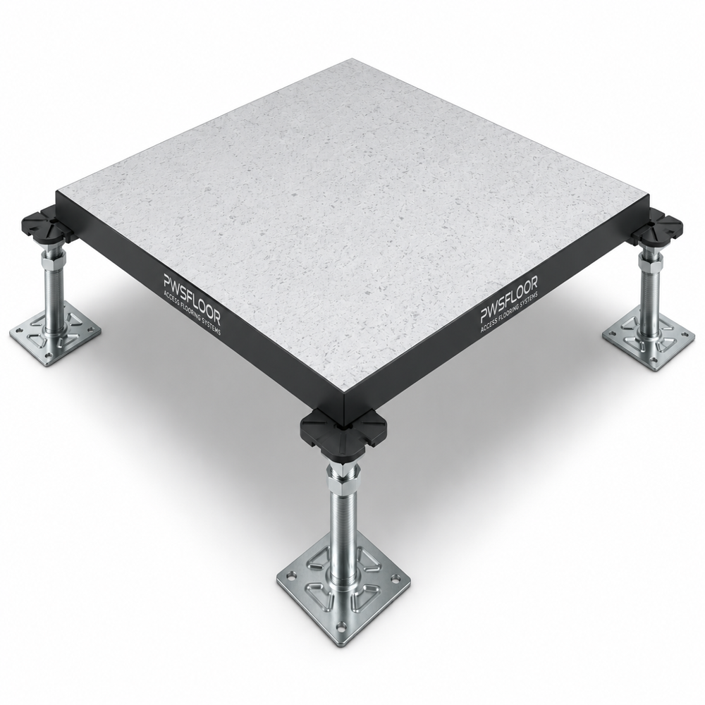 4000 Series Hpl Raised Floor - Color: White With Grey Veins