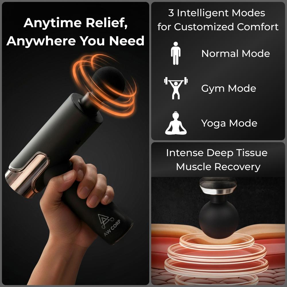 Massage Gun With 99 Speed And 3 Massage Modes
