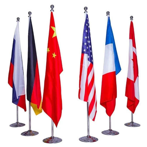 International Flag With Stand