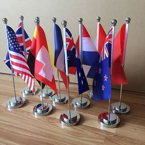 Indoor International Flag With Stand