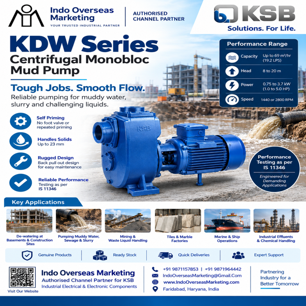 KSB - KDW Centrifugal Monobloc Mud Pump