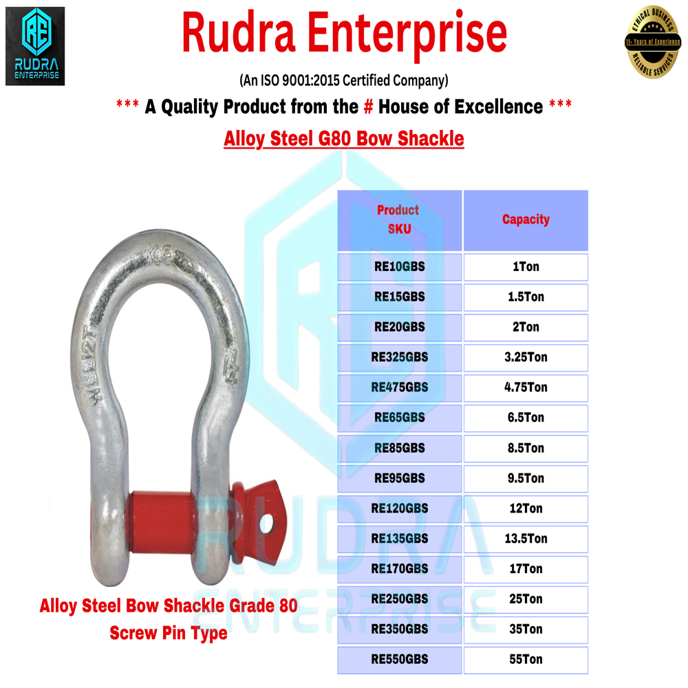 Alloy D Shackles and Bow Shackles