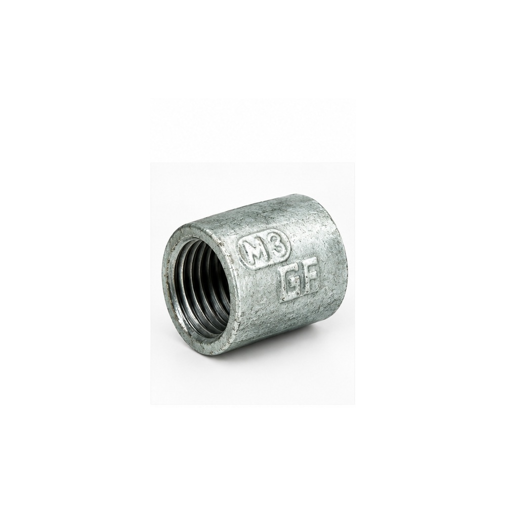 M2 Gi Pipe Socket - Galvanized Iron, Standard Size | Powder Coated Finish, Round Shape, Rust Resistant