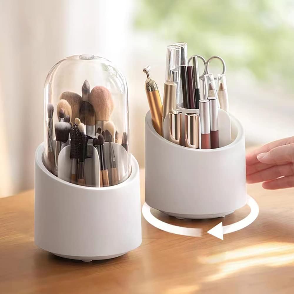 Rotating Cosmetic Makeup Brush Organizer