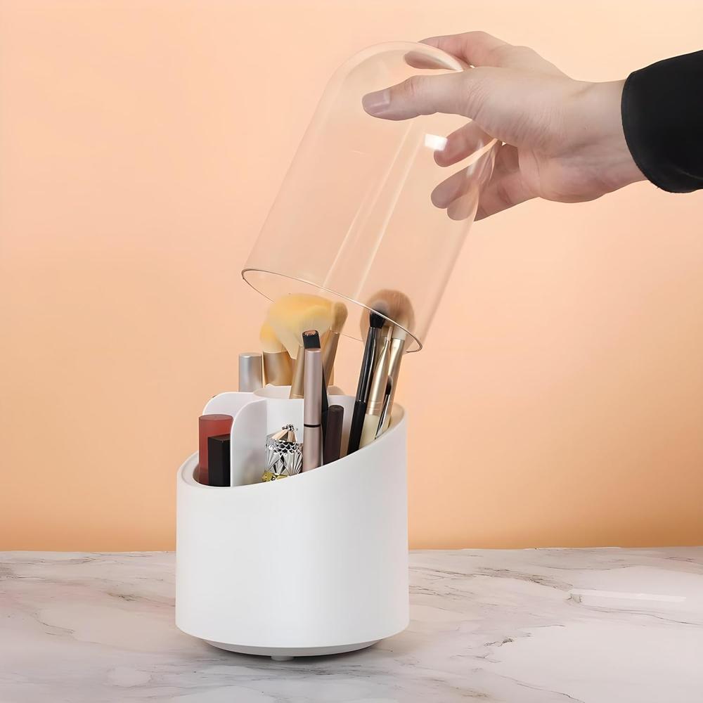 Rotating Cosmetic Makeup Brush Organizer