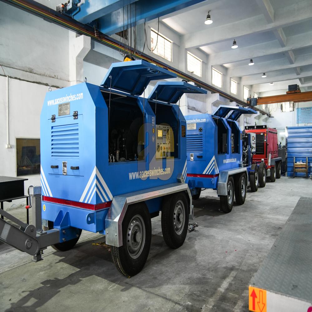 Electrical Cable Pulling Winch - 3 To 25 Ton Capacity, 500m/750m/1000m Rope Length | Rugged, Electrically Operated, User-friendly Control Panel, Continuous Display Of Cable Length