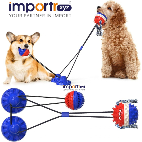 Durable Cup Tug Toy Chew Ball Bite Pet