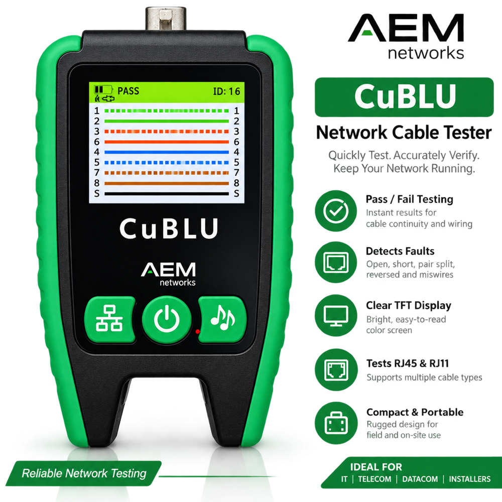 Copper Cable Verifier - App Based + Poe - Application: Wiremap Testing