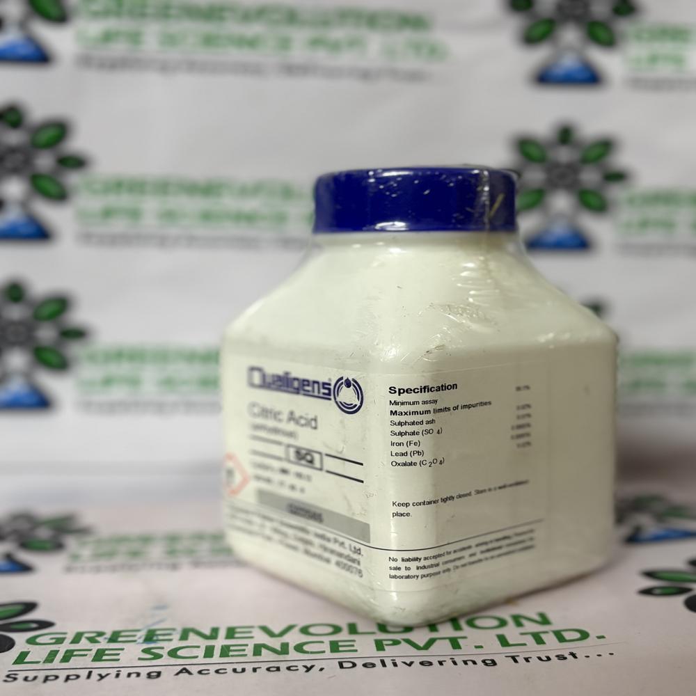 Citric Acid Anhydrous SQ 500g Qualigens