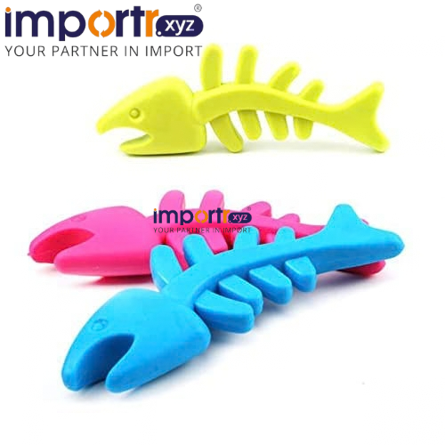 Rubber Fish Bone for cats