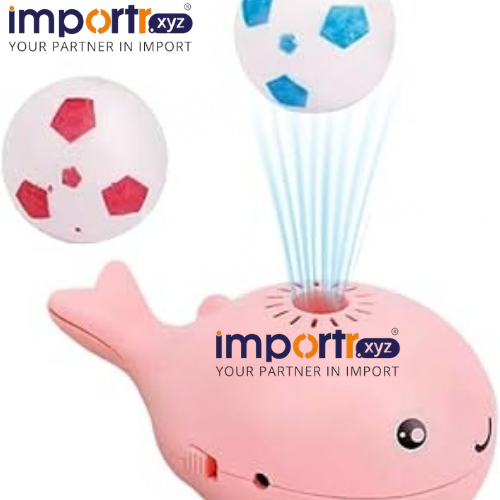Electric Automatic Rolling Ball Fan Whale Toy Blowing Floating Ball Interactive Cat Toys