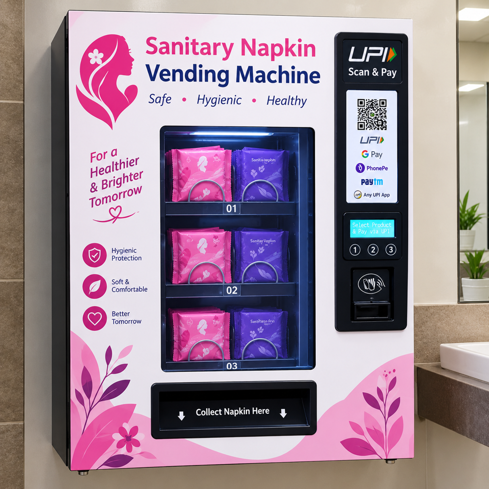 25 Napkins Automatic UPI Based Sanitary Napkin Vending Machine
