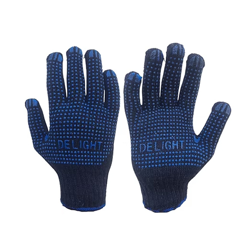 Delight MDD0782-B 7 Gauge Double Side Dotted Gloves Blue