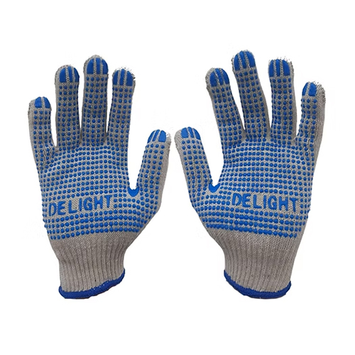 Delight MD1082-W, 10 Gauge Single Dotted Gloves White