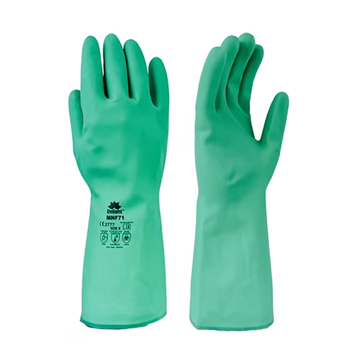 Delight MNF71 15 Mil Green Nitrile Flocklined Gloves