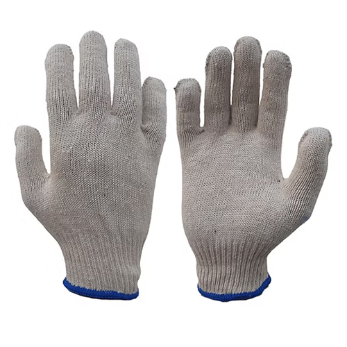 Delight 10 Gauge Cotton Knitted Hand Gloves (White)