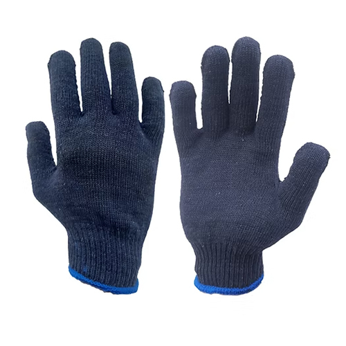 Delight 10 Gauge Cotton Knitted Hand Gloves (Blue)