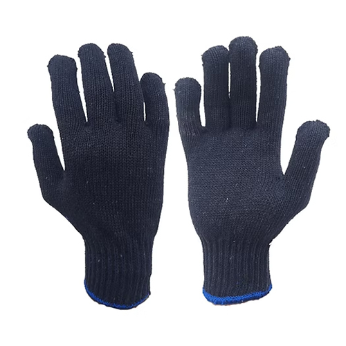 Delight 7 Gauge Cotton Knitted Hand Gloves (Blue)