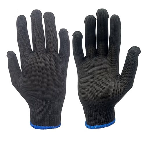 Delight MNK30-B 10 Gauge Black Polyester Knitted Gloves