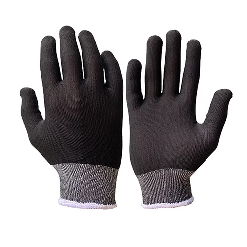 Delight MPK1361-B, 13 Gauge Black Polyester Knitted Gloves