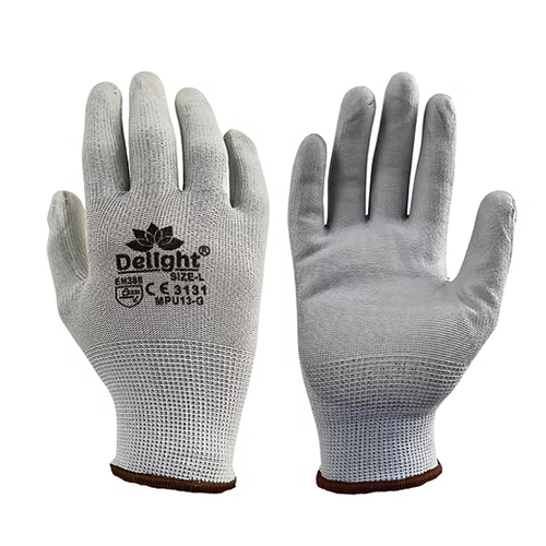Delight MPU13-G Grey PU Coated Gloves