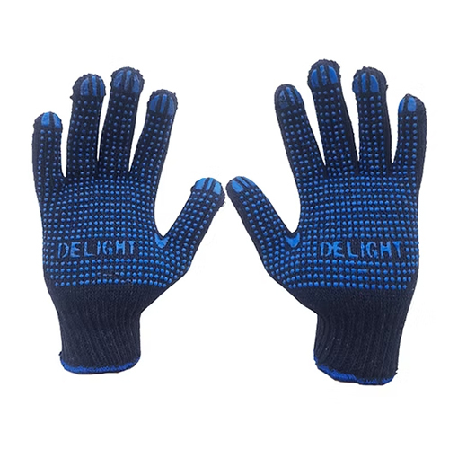 Delight MD0782-B, 7 Gauge Single Side Dotted gloves Blue