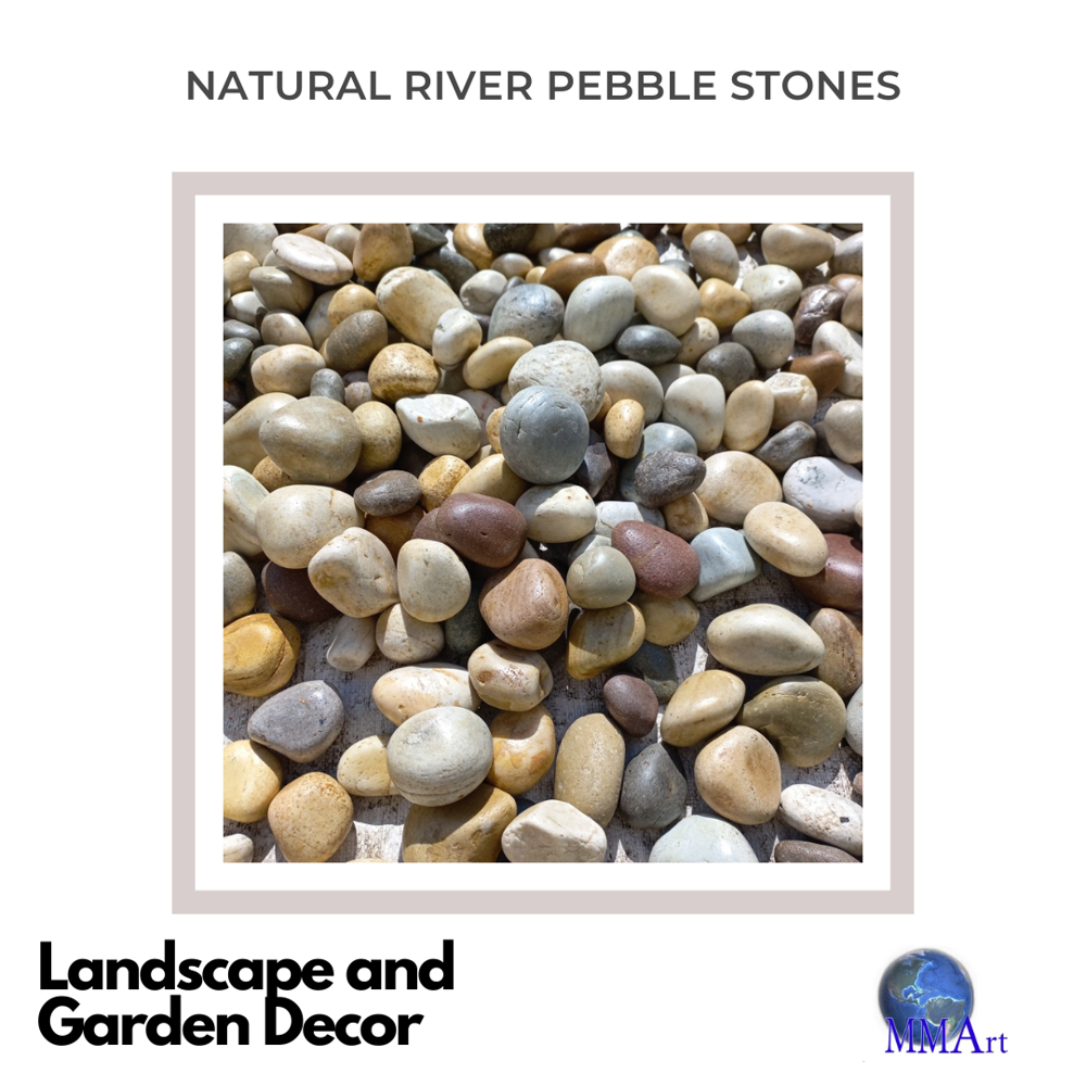 Natural Round Pebbles for Garden Landscaping and Outdoor Space Filler Washed and Clean Stones in Bulk