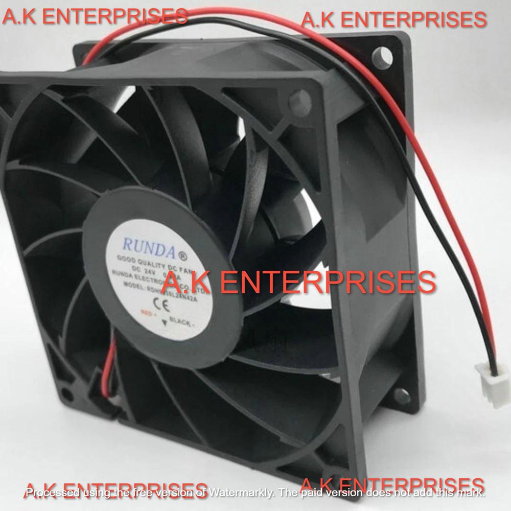 Runda Rdh9238L24N42A 24V Dc 0.32A 9238Mm Ball Bearing Industrial Axial Cooling Fan - Blade Material: Plastic