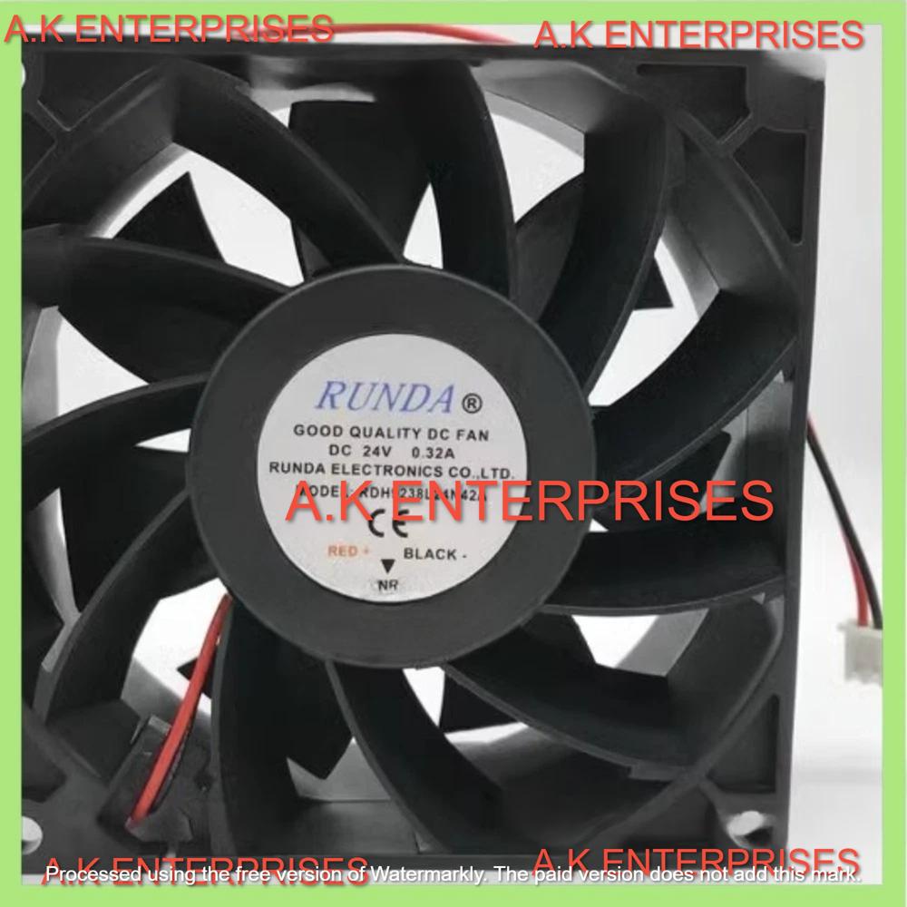 RUNDA RDH9238L24N42A 24V DC 0.32A 9238mm Ball Bearing Industrial Axial Cooling Fan