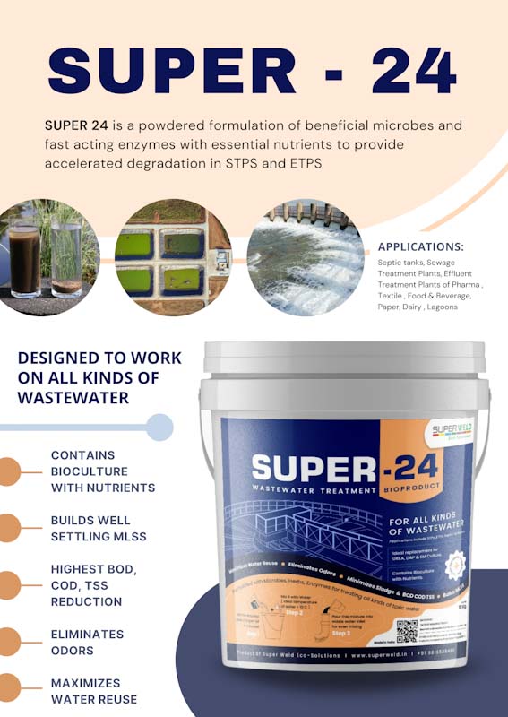 Super24 -Most Effective Bioculture for Sewage and Effluent Treatment (STP/ETP)