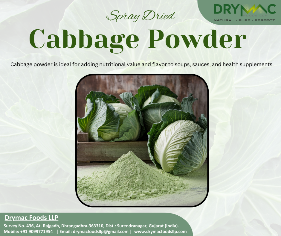 Spray Dried Cabbage Powder - Fine Powder, 12-month Shelf Life | Water Soluble, Ideal For Beverages, Health Foods, Bakery Goods, Baby Foods, And Jellies