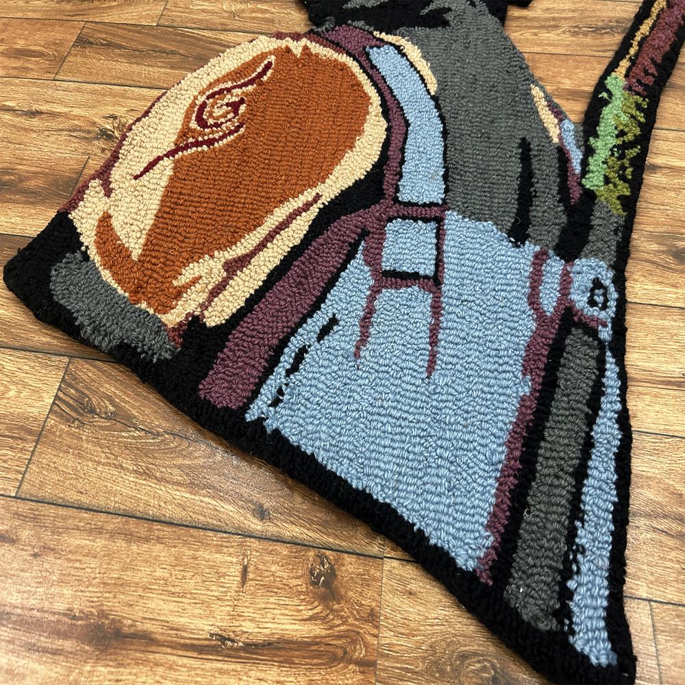 Hand Tufted Irregular Shaped Wool Rug Custom Logo Custom Size And Color Rug