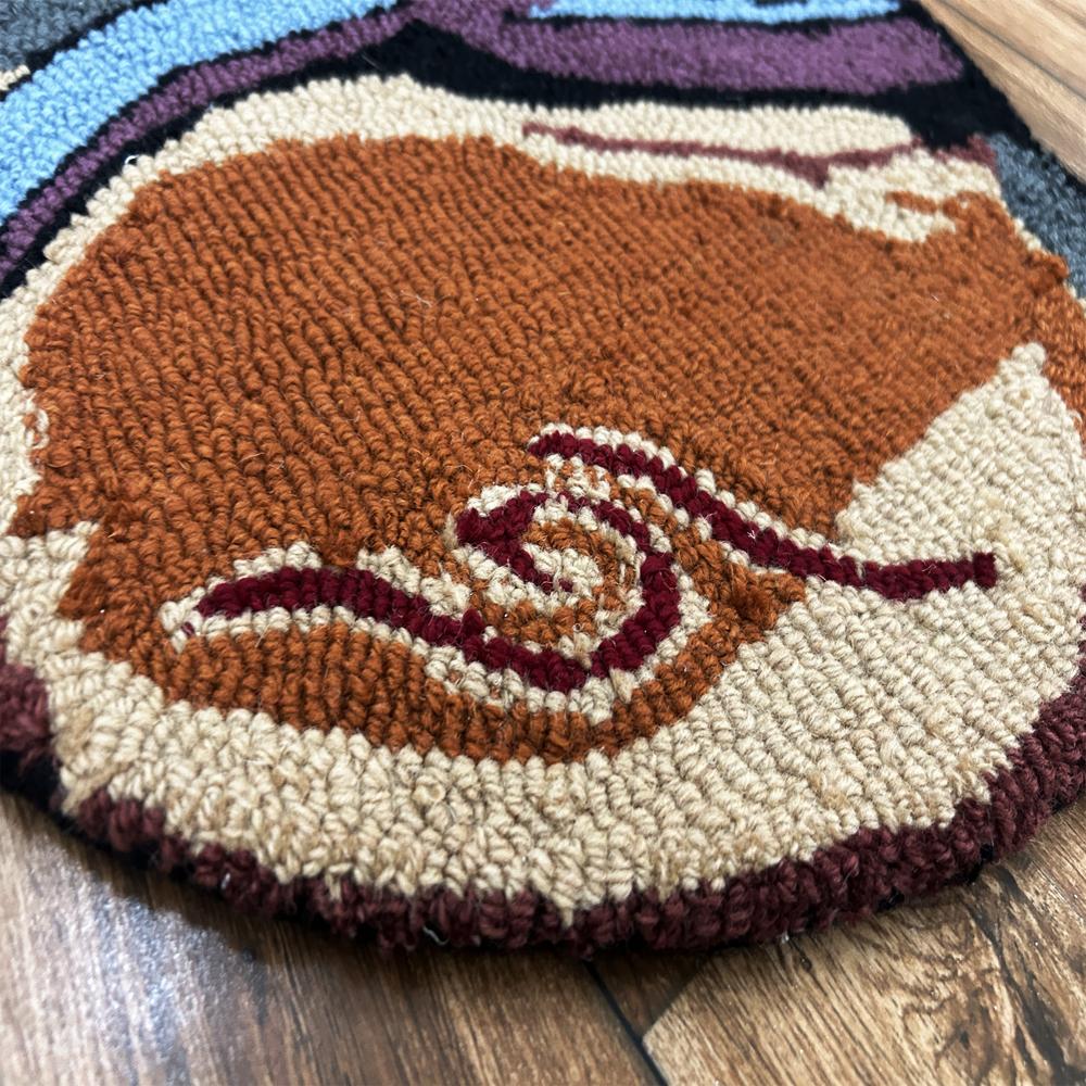 Hand Tufted Irregular Shaped Wool Rug Custom Logo Custom Size And Color Rug
