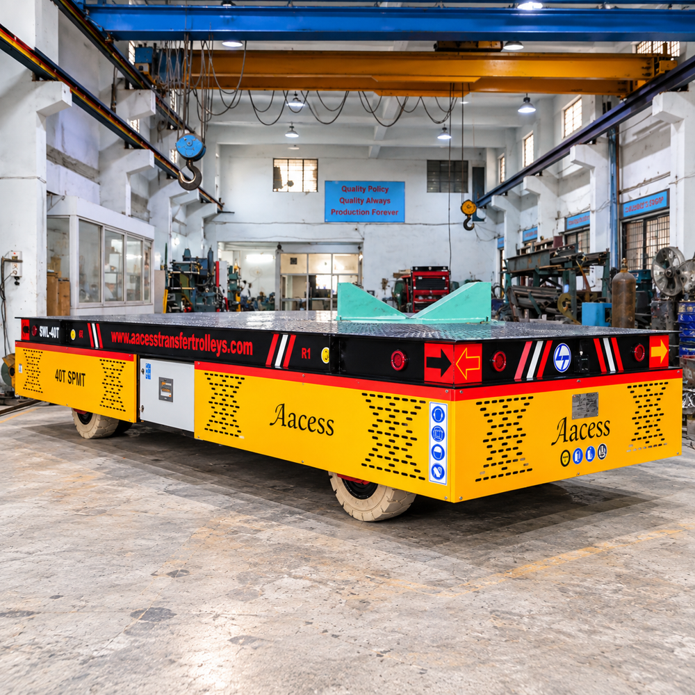 Battery Operated Omnidirectional Trolley - Capacity: 60 Ton