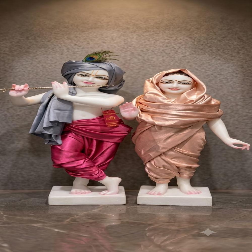 Marble Radha krishna Statue