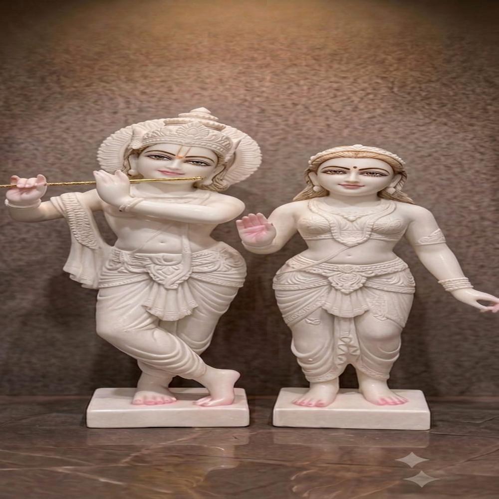 Marble Radha krishna Statue