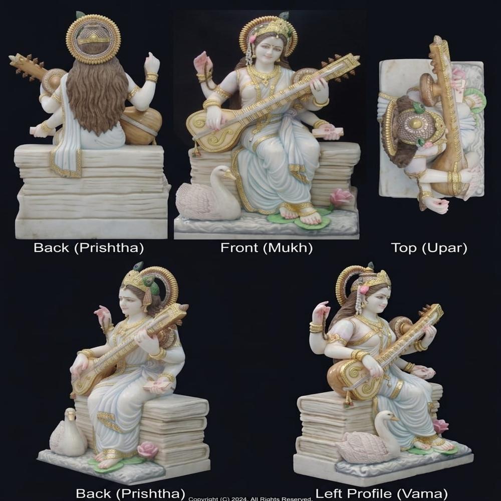 Marble Saraswati Statue