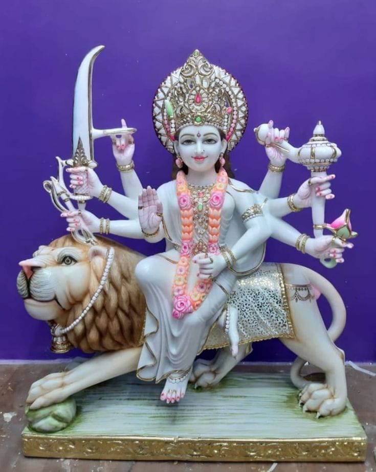 Marble Durga Moorti